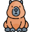 A 2d icon of a Capybara sitting down
